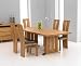 TOULOUSE 225cms Solid Oak &amp; Chrome Dining Table 6 Montreal Chairs