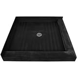 Tile Redi 4848CDR-PVC Shower Pan 48x48Double Threshold with Integrated Center PVC Drain