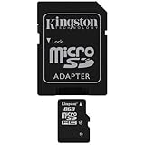 Professional Kingston MicroSDHC 8GB (8 Gigabyte) Card for Sony Xperia E Smartphone with custom formatting and Standard SD Adapter. (SDHC Class 4 Certified)