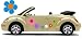 Produkt-Bild: Autoaufkleber, Blumendesign: Hippie Flower Set 031 Bunt gemischt - 8-teilig