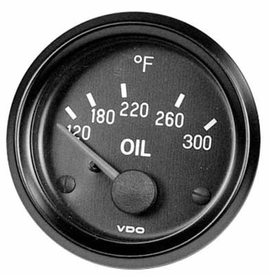 Oil Tempature 300 Degree Gauge 2 1/16 Cockpit Black