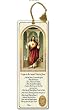 Religious Tassel Bookmark - Sacred Heart of Jesus - Laminated with Gold Foil Embossed Medal Design - Appropriate Prayer Included