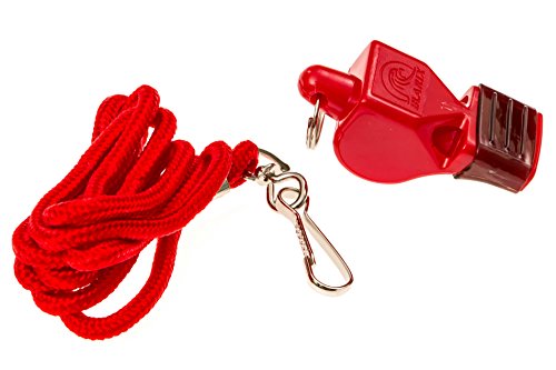BLARIX Lifeguard Whistle and Lanyard Loudest pealess Whistles for Coach, Referee, Officials (Red and Red CMG)