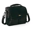 Lowepro Rezo 160 Shoulder Bag For Digital SLR & 1-2 Lenses for Canon 550D, 500D, 1000D, Nikon D3000, Samsung NX10, PL1, Panasonic G2,  Sony Alpha A450 - Black Series - Black