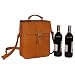 Structured Double Wine Bottle Carrier Color: Tan