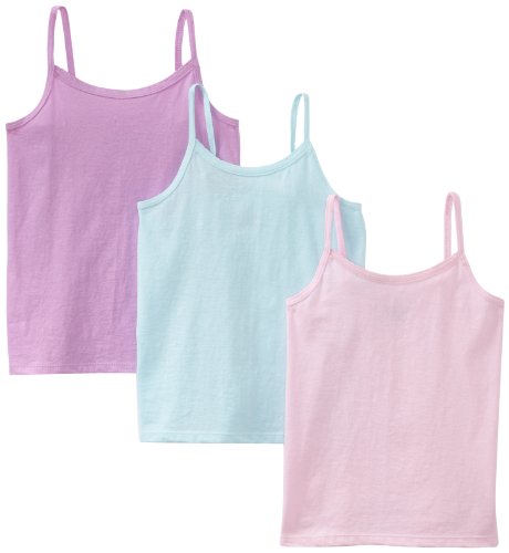 Hanes Big Girls' Camisole, Assorted, Medium (Pack of 3)
