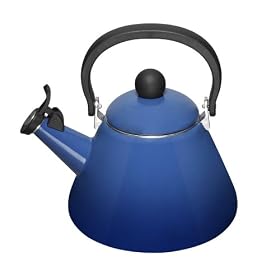 Le Creuset Kone Kettle with Whistle, 1.6 Litre, Graded Blue