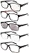 Eyekepper 5 Pack Reading Glasses for Men - Includes Reader Sunglasses - Classic Readers +4.00