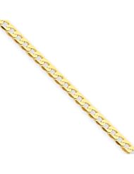 2.2mm, 14 Karat Yellow Gold, Beveled Curb Chain - 8 inch