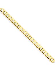 2.2mm, 14 Karat Yellow Gold, Beveled Curb Chain - 24 inch