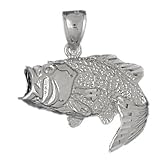 CleverSilver's Sterling Silver Pendant Bass