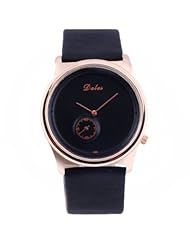 HACBIWA Lady Women Analog Quartz Leatheroid Band Wrist Watch Black