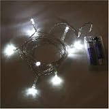 Battery LED Fairy Lights WHITE 20 Bulbs - Static
