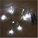 Battery LED Fairy Lights WHITE 20 Bulbs - Static