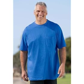 KingSize Big & Tall Heavyweight Cotton T-Shirt Pocket