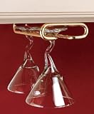 16 inch Stemware Rack Brass Plate