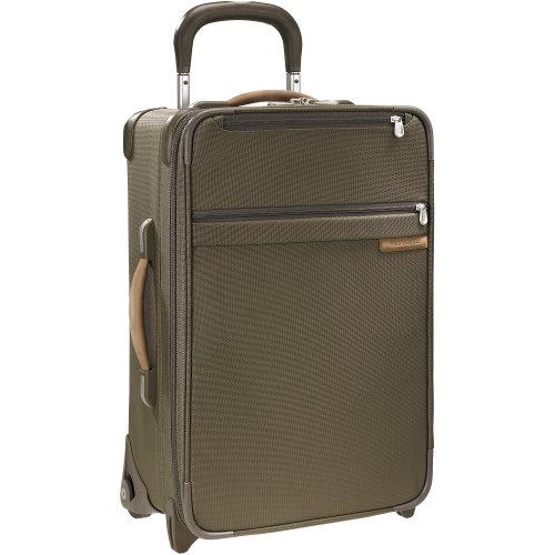 Briggs & Riley 21 Inch One-Touch Carry-On Expandable Upright,Olive,21.5x14x8.5