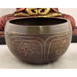 Tibetan Large OM Yoga Meditation Peace Singing Bowl