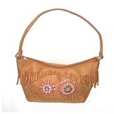 41Kxhb6BHSL._SL160_ - Rhinestone Cowboy Leather Handbag Purse with Fringe & Sequins in TAN - Ladies Fashion - leather-clutch-purse