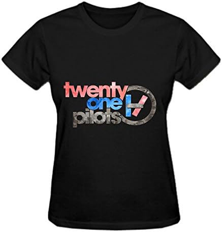 Ninoo Twenty One Pilots Logo Crew Neck T Shirt for Women Black