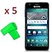 5 x For Kyocera Hydro AIR C6745 LTE Screen Protector Guard CLEAR PRE-CUT No Cutting Require Perfect Fit + EXTREME BRAND (5 x Clear Screen Protector)