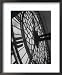 Close Up of Back of Lit Face of Big Ben Framed Art Poster Print by E O Hoppe, 18x22