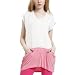 DOUBLJU Womens Casual bottom color mixed loose t-shirts(WY012T)-PINK-M