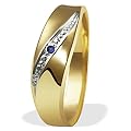 Goldmaid Damen-Ring 333 Gelbgold 1 Safir Gr.50 Pr R797GGS