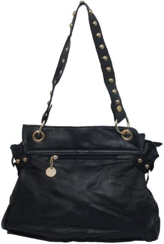 Women's Handbag Purse, Shoulder Bag - Briefcase Style, in Black - by BagsPlus. Detachable Shoulder Strap. Handbag Comes With Divider, Fabric Lining, Multiple Pockets. Discounted Promotional Price !