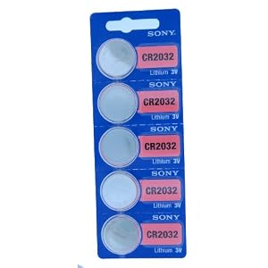 Sony Lithium 3V Batteries Size CR2032 (Pack of 5) by Sony