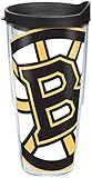 Tervis 1105381 "NHL Boston Bruins Colos" Tumbler with Black Lid, 24 oz, Clear