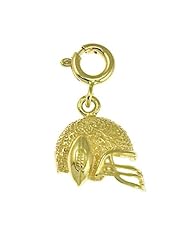 Dazzlers Solid 14k Gold Football Helmet Charm Pendant Available in three colors from jewelsberry (weights: 1.3 grams only)