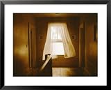 Country Days - Stairwell, Breeze, Curtains Framed Art Poster Print, 31x25