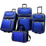 U.S. Traveler New Yorker 4pc Luggage Set, Blue