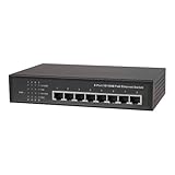 BV-TECH 8 Port 120W 10/100Mbps Power over Ethernet Switch - Designed for IP Camera Use(Gray)