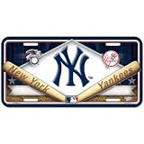 New York Yankees MLB Embossed Metal License Plate Car Auto Front Novelty Tag