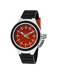 Activa By Invicta Womens AA301-018 Red Dial Black Polyurethane Watch