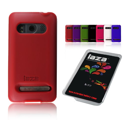 Laza Sprint HTC Evo 4G Extended Battery Silicone Case Red