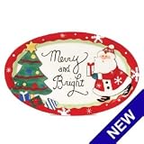 Fitz and Floyd Holiday Sentiment Tray Plate Merry and Bright NEW