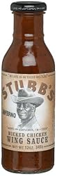Stubb's Inferno Wicked Chicken Wing Sauce, 12-Ounce Bottles (Pack of 6)