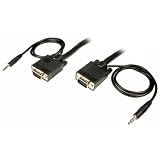 Cables Unlimited PCM-2240-06 SVGA Cable With 3.5mm Male to Male Audio (6 Feet, Black)