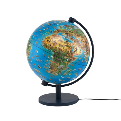 Stella Nova Children's Illuminated Animals Desk Globe, 11-Inch