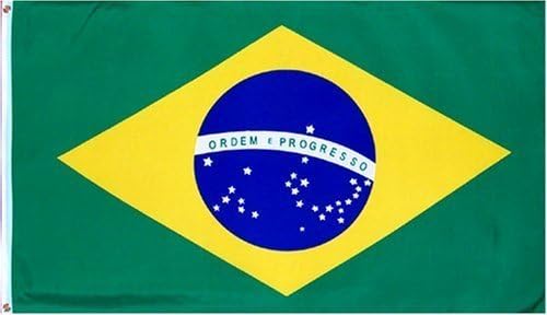 Brazil Flag 3x5 ft Printed Polyester Banner by Briar Flags