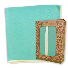 Pixel Organics SMW-SKY Swaddle Me Organic Cotton Receiving Blanket in Sky Blue