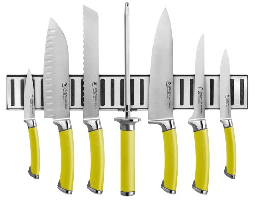 Ginsu Shoku Stainless Steel Cultlery Set with Spiced Pear Colored Handle
