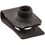 Steel Tapped-Hole U-Style Clip-On Nut, Plain Finish, 1/4"-20 Thread Size, For 0.025"-0.15" Material Thickness, 0.531" Edge Distance (Pack of 25)