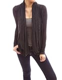 Patty Women Trendy Stripe Long Sleeve Drape Front Cardigan Jacket