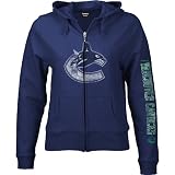 Vancouver Canucks Women's Ginormous Logo Full Zip Hooded Sweatshirt