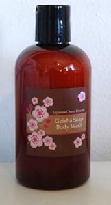 Geisha Soap Organic Japanese Cherry Blossom Body Wash Shower Gel 8oz