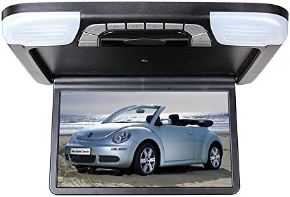 iVecle TU-1418 Roof Monitor with Built-in DVD Player, 14-Inch High Resolution Super Slim / LED / HD Display Screen, Built-in IR &amp; FM Transmitter / Loudspeakers, DC 12V / 30W Working Power (Black)